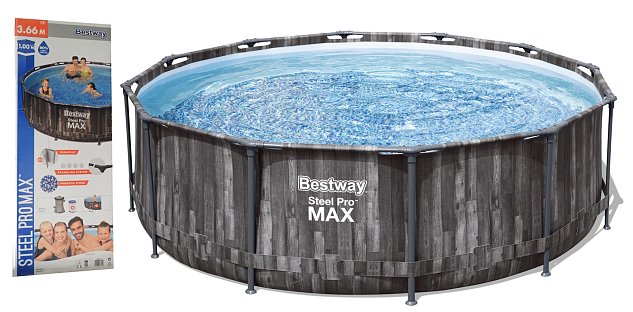 BESTWAY  Bazén STEEL PRO MAX 366x100 cm + příslušenství