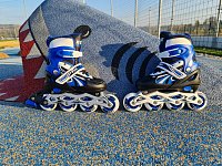 Dětské inline brusle roztahovací CS310K modré velikost 35-38