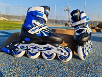 Dětské inline brusle roztahovací CS310K modré velikost 35-38